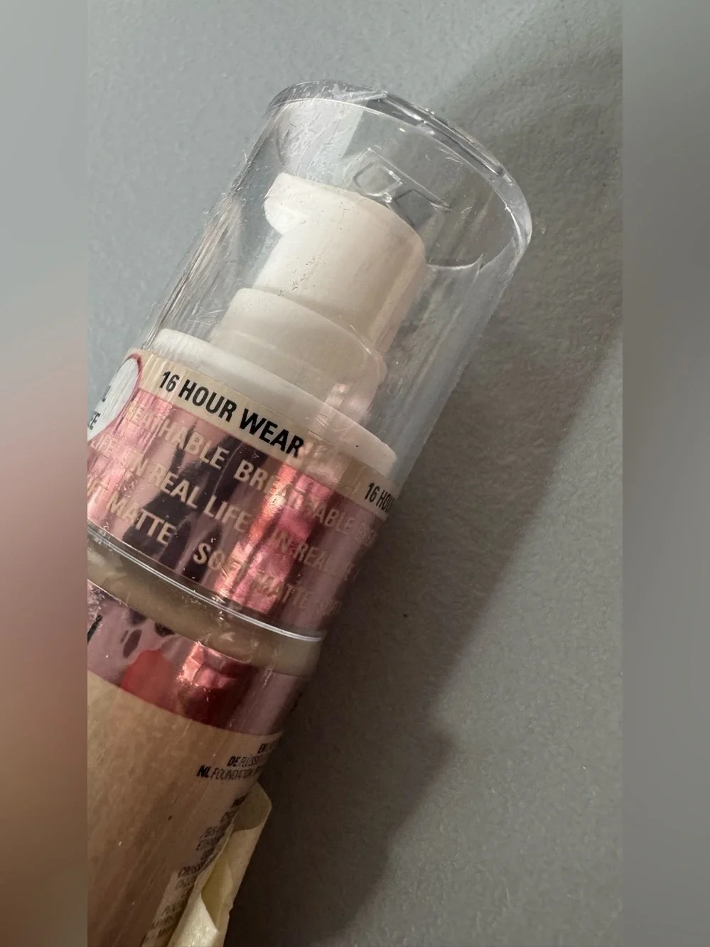 Revolution makeup IRL Filter Longwear Foundation F1 Beige with Rose Gold Accents